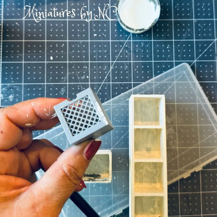 Portraits and Miniatures by NC Necklaces Cabinet with 3 Different Bins STL File 3D Model