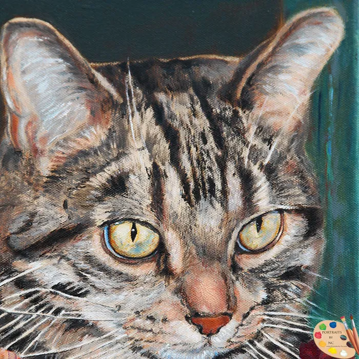 Portraits by NC Necklaces Cat Portrait Cooper Oil Portrait