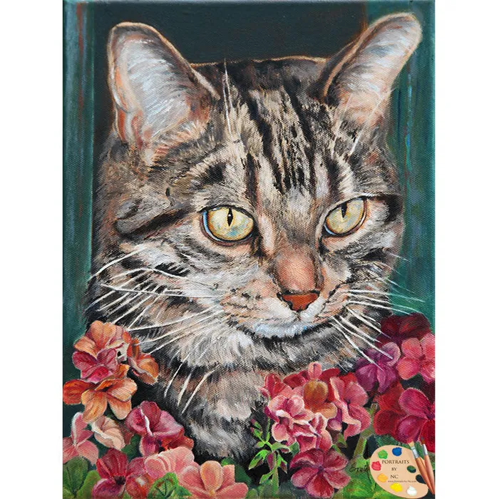 Portraits by NC Necklaces Cat Portrait Cooper Oil Portrait