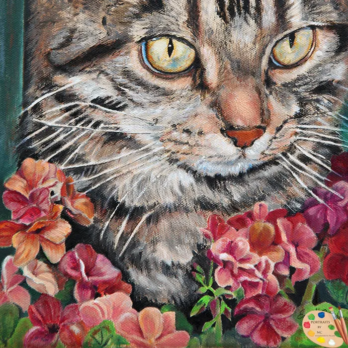 Portraits by NC Necklaces Cat Portrait Cooper Oil Portrait