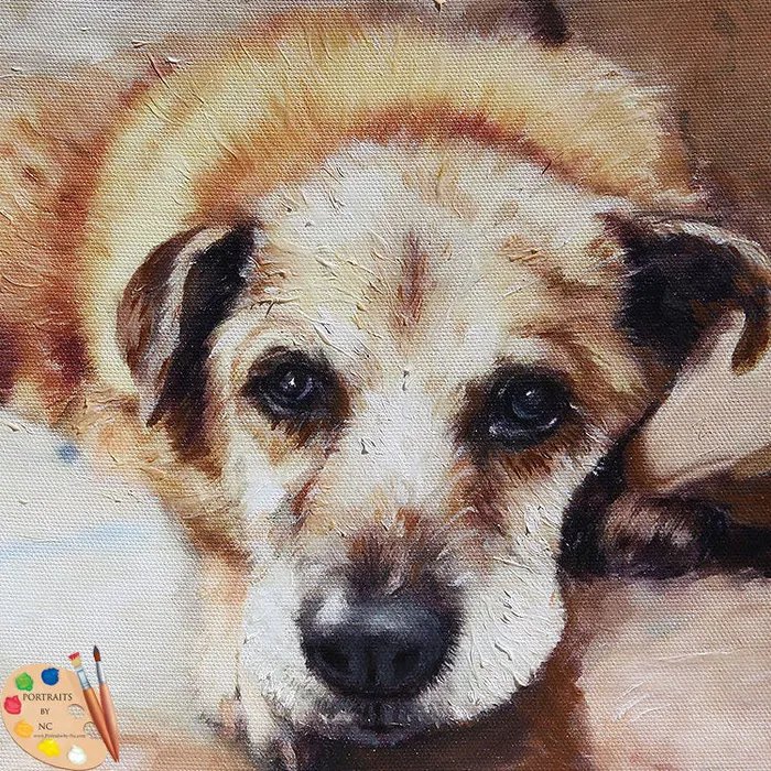 Portraits by NC Necklaces Dog Portrait Painted Pet Portrait from Photo