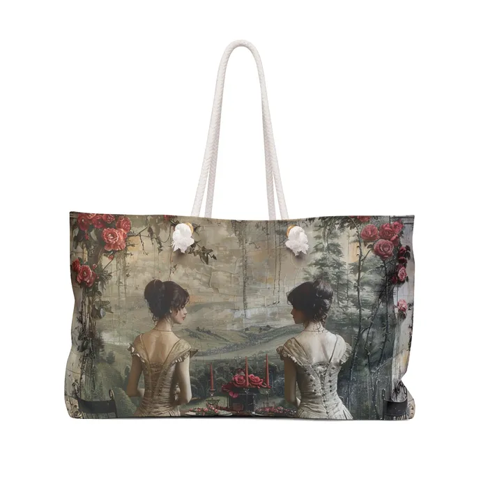 Printify Earrings Weekender Tote Bag Tea Time