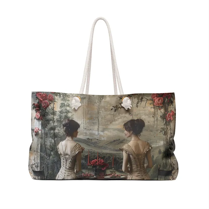 Printify Earrings Weekender Tote Bag Tea Time