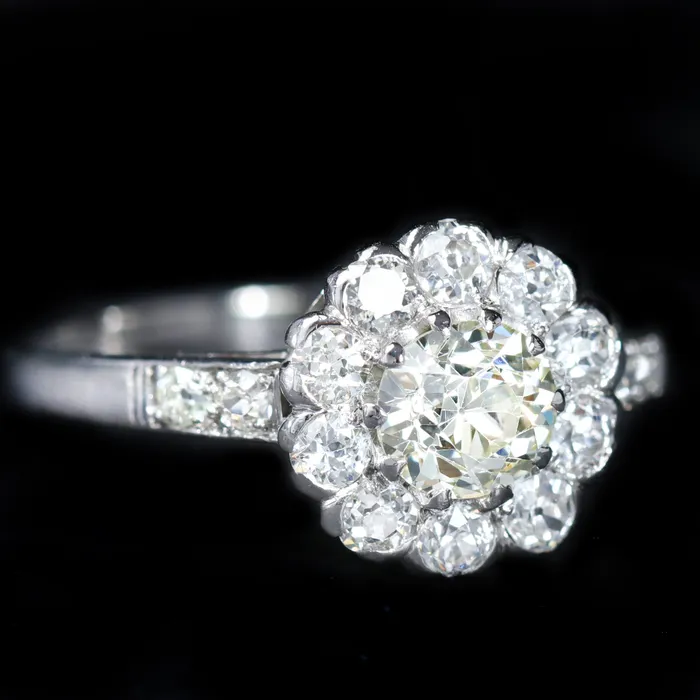Rings Beneficial Estate Buyers Art Deco Palladium Old Mine Cut Diamond Engagement Ring Rings Beneficial Estate Buyers Art Deco Palladium Old Mine Cut Diamond Engagement Ring