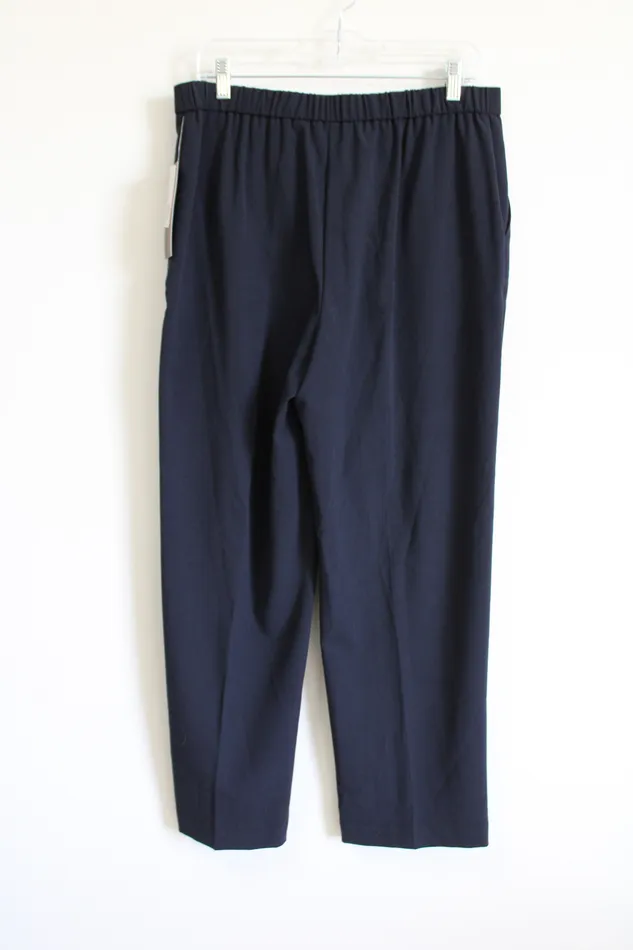 Rings Briggs New York NEW Briggs Dark Navy Blue Comfort Waistband Trouser 12 Short