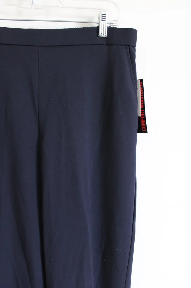 Rings Briggs New York NEW Briggs Dark Navy Blue Comfort Waistband Trouser 12 Short