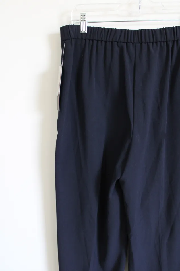 Rings Briggs New York NEW Briggs Dark Navy Blue Comfort Waistband Trouser 12 Short