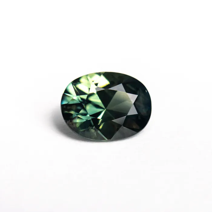 Rings GreenTeal Brilliant Sapphire 145ct Oval Misfit Gems