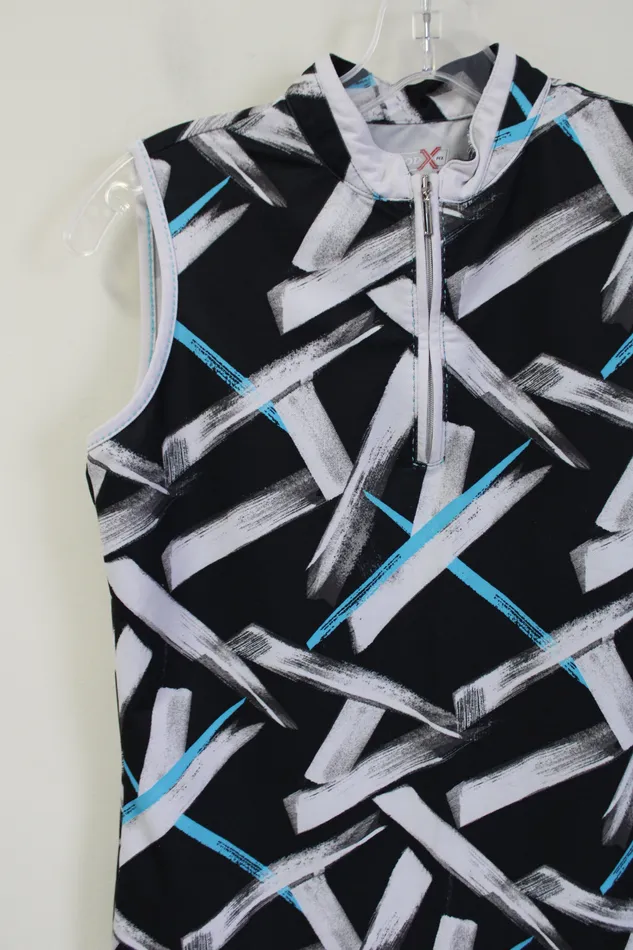 Rings Izod Izod X PFX Black Blue Patterned Tank XS