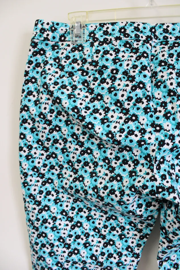 Rings Michael Kors NEW MICHAEL Michael Kors Blue Black Floral Capri 10 Petite