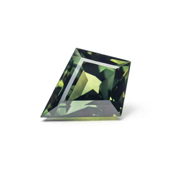Rings Misfit Gems GreenTeal Step Cut Sapphire 213ct Kite