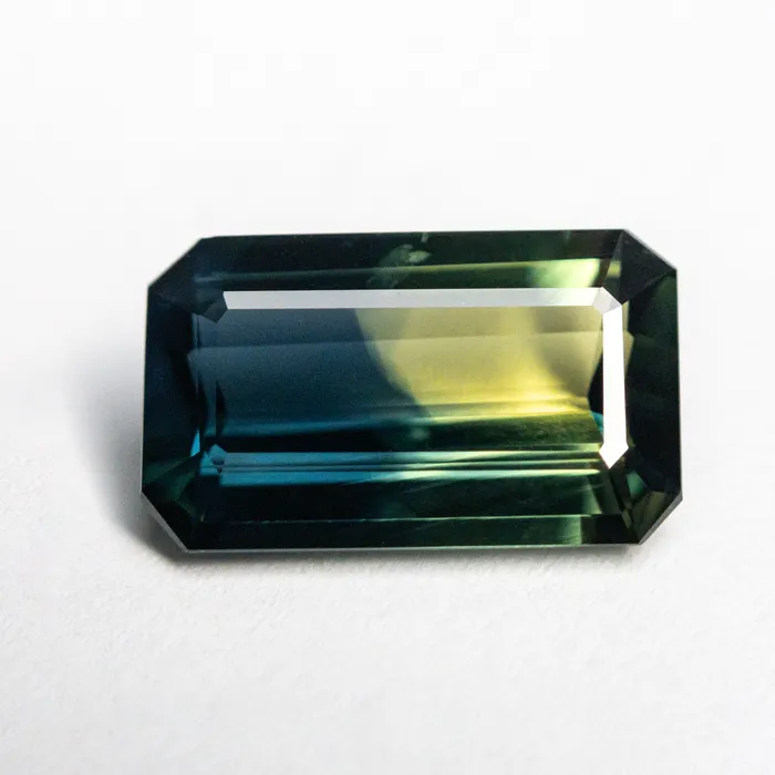 Rings Misfit Gems Parti BlueYellow Step Cut Sapphire 350ct Cut Corner Rectangle
