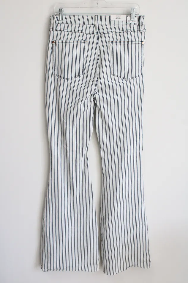 Rings NEW Judy Blue Super Flare White Blue Striped Jeans 13 Judy Blue