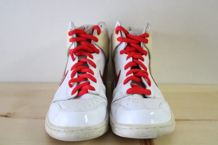 Rings Nike Dunk High Top 60 Rare Style White Cream Red Sneakers Mens Size 10 Nike Rings Nike Dunk High Top 60 Rare Style White Cream Red Sneakers Mens Size 10 Nike