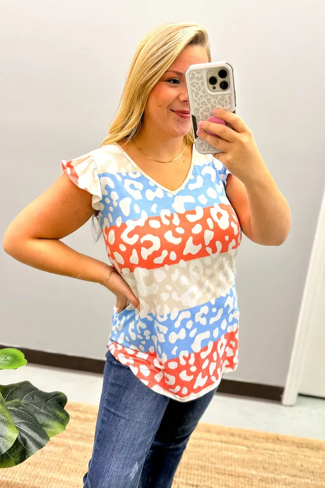 Sew In Love Necklaces Dont Make Me Pick Leopard Color Block Top