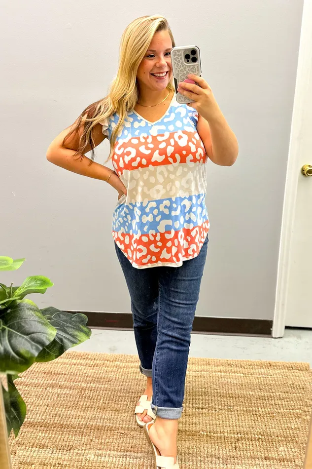 Sew In Love Necklaces Dont Make Me Pick Leopard Color Block Top