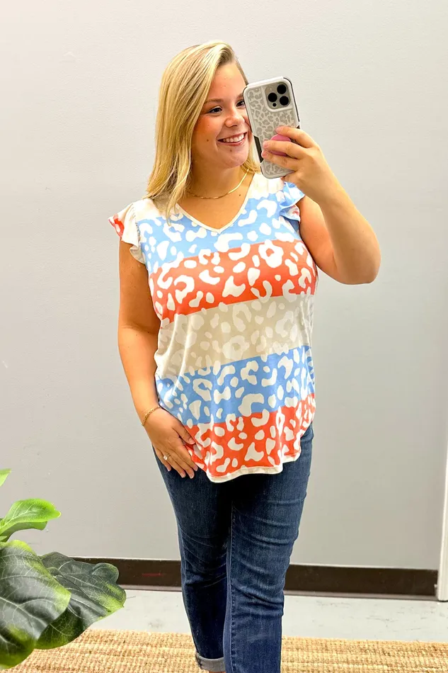 Sew In Love Necklaces Dont Make Me Pick Leopard Color Block Top
