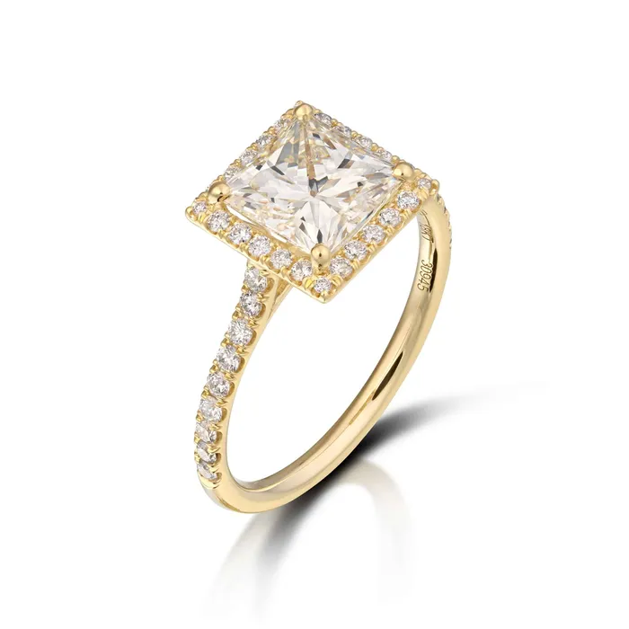 Stephen Silver Fine Jewelry Rings 204 Carat Princess Cut Diamond Halo Ring