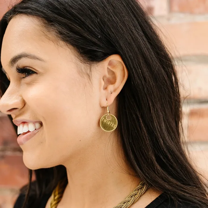TAG Earrings Twisted Silver Earrings