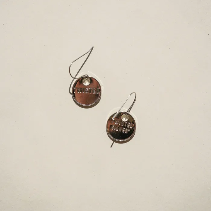 TAG Earrings Twisted Silver Earrings