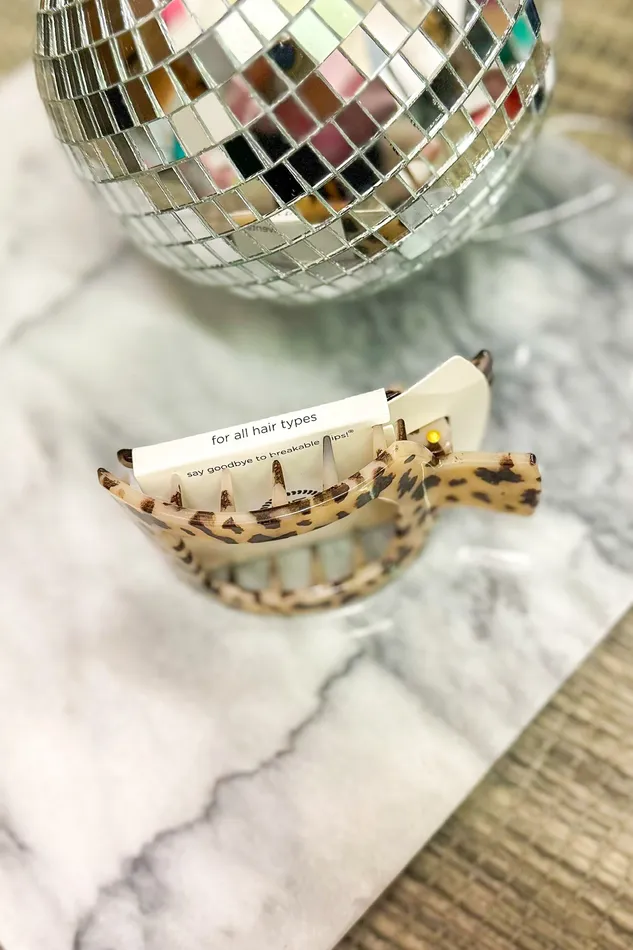 Teleties Faire Earrings Teleties Large Flat Square Clip Blonde Tortoise