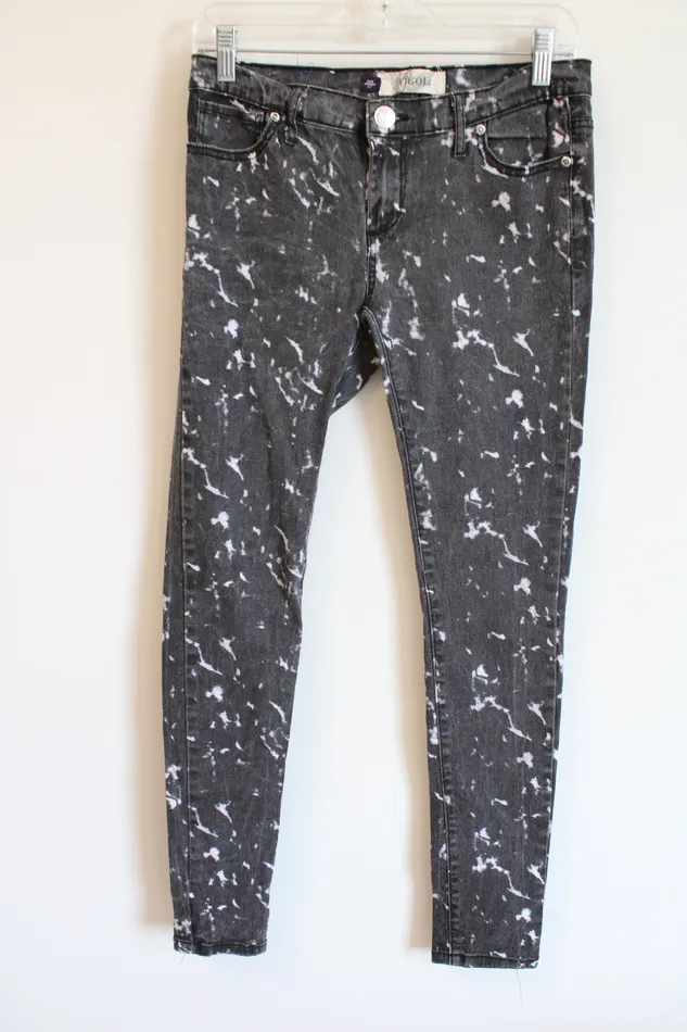 Vigoli Rings Vigoli Gray White Patterned Skinny Jeans 34
