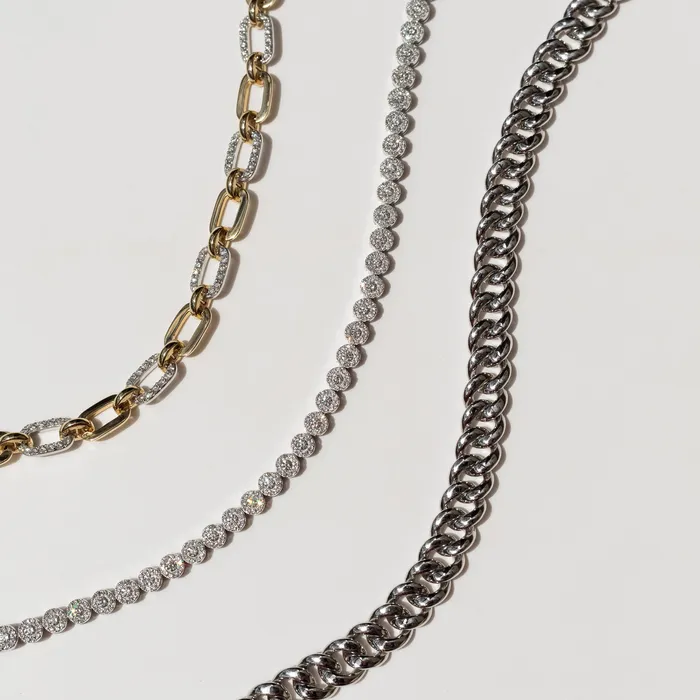 White Gold and Diamond Halo Tennis Bracelet 265cts RACHEL LYNN CHICAGO Bracelets
