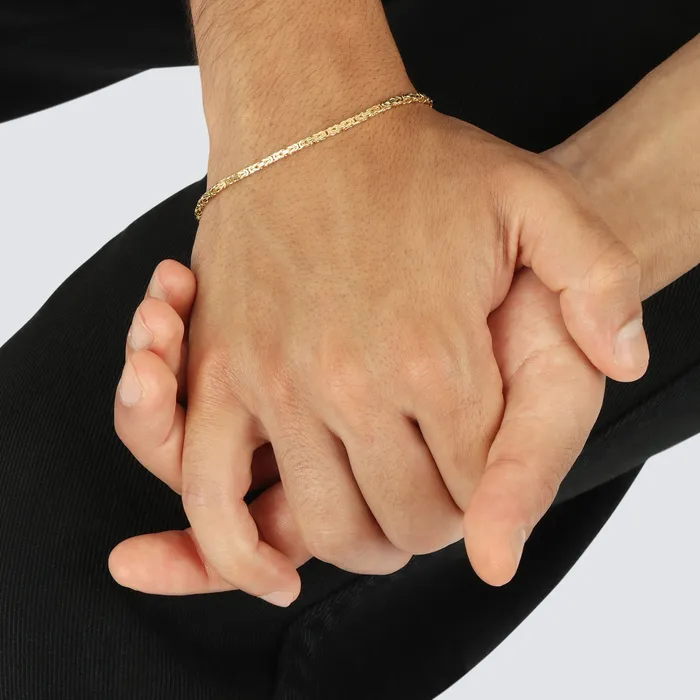 18MM Byzantine Bracelet Saints Gold Co Bracelets