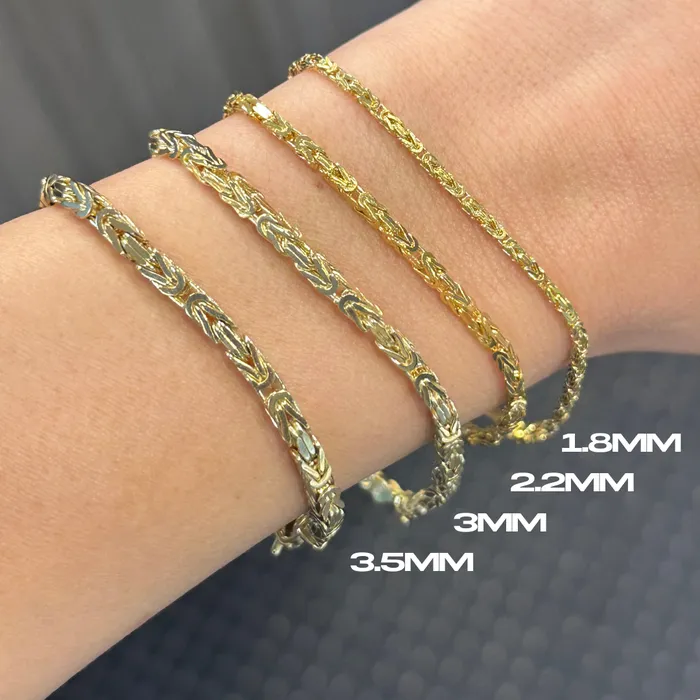 18MM Byzantine Bracelet Saints Gold Co Bracelets