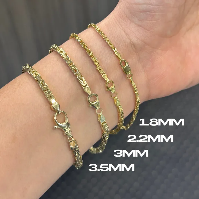 18MM Byzantine Bracelet Saints Gold Co Bracelets