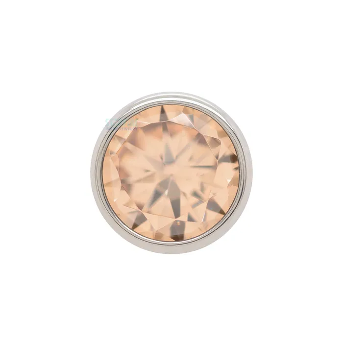 3mm BezelSet BrilliantCut Gem on Flatback Anatometal Earrings