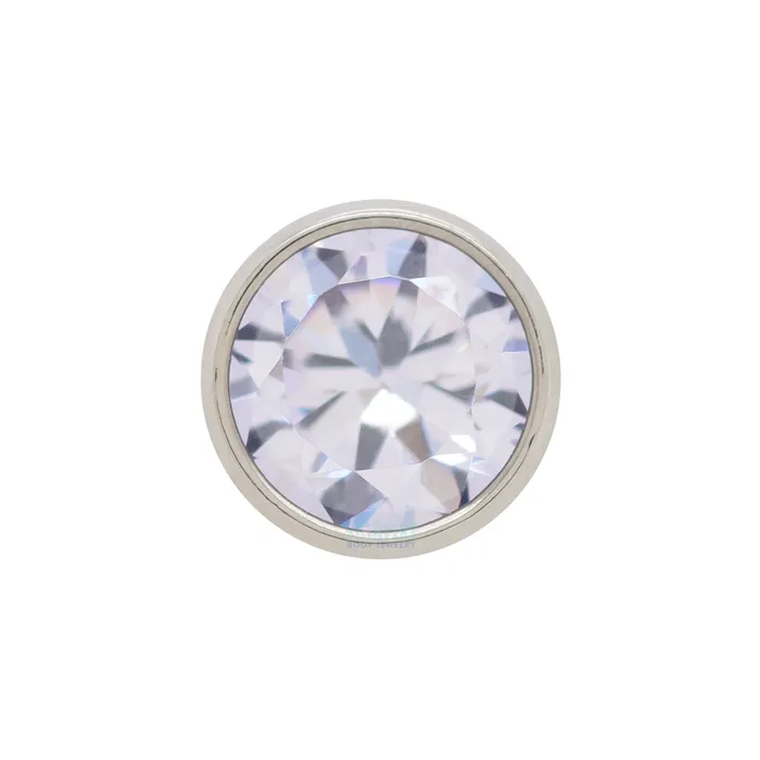 3mm BezelSet BrilliantCut Gem on Flatback Anatometal Earrings