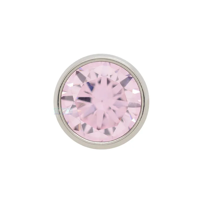 3mm BezelSet BrilliantCut Gem on Flatback Anatometal Earrings