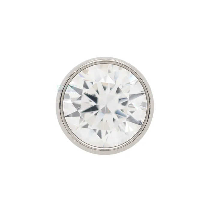 3mm BezelSet BrilliantCut Gem on Flatback Anatometal Earrings