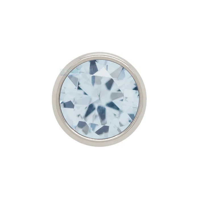 3mm BezelSet BrilliantCut Gem on Flatback Anatometal Earrings