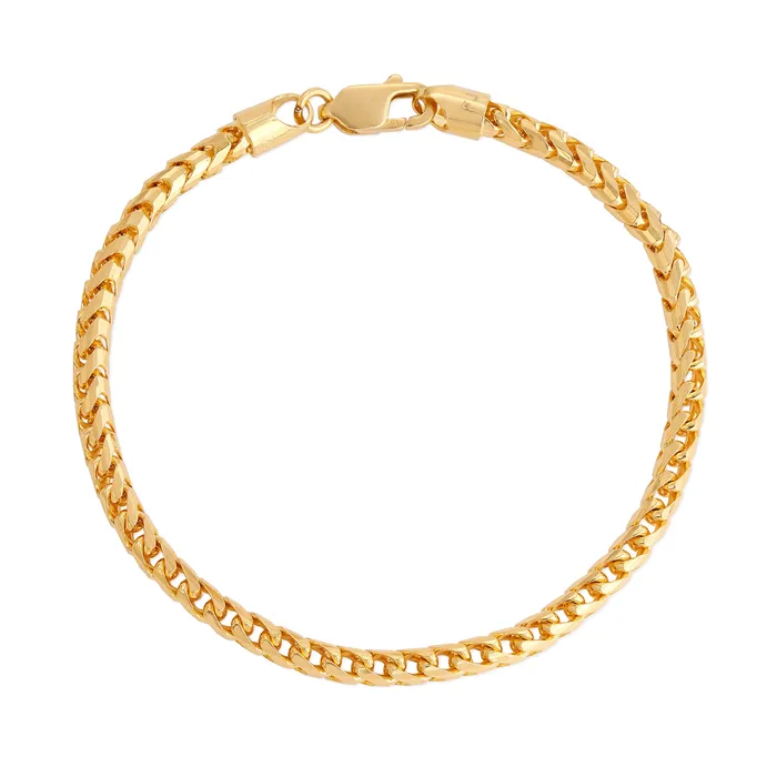 40MM Franco Bracelet Diamond Cut Saints Gold Co Bracelets