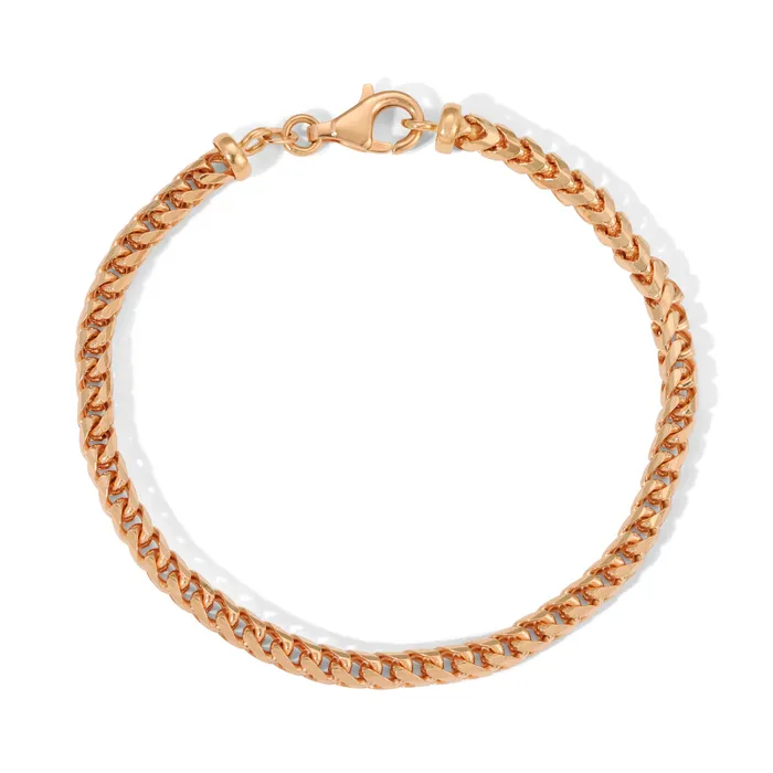40MM Franco Bracelet Diamond Cut Saints Gold Co Bracelets