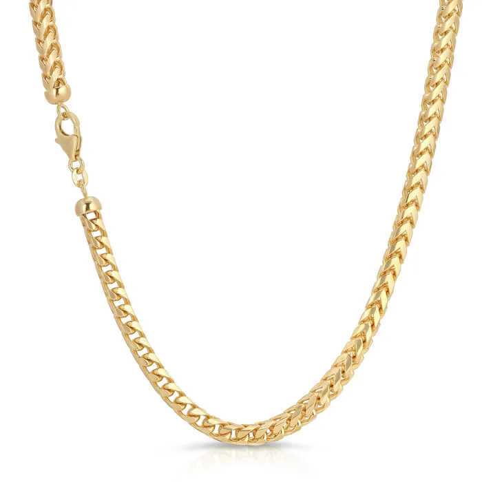 42MM Franco Chain Plain Saints Gold Co Necklaces