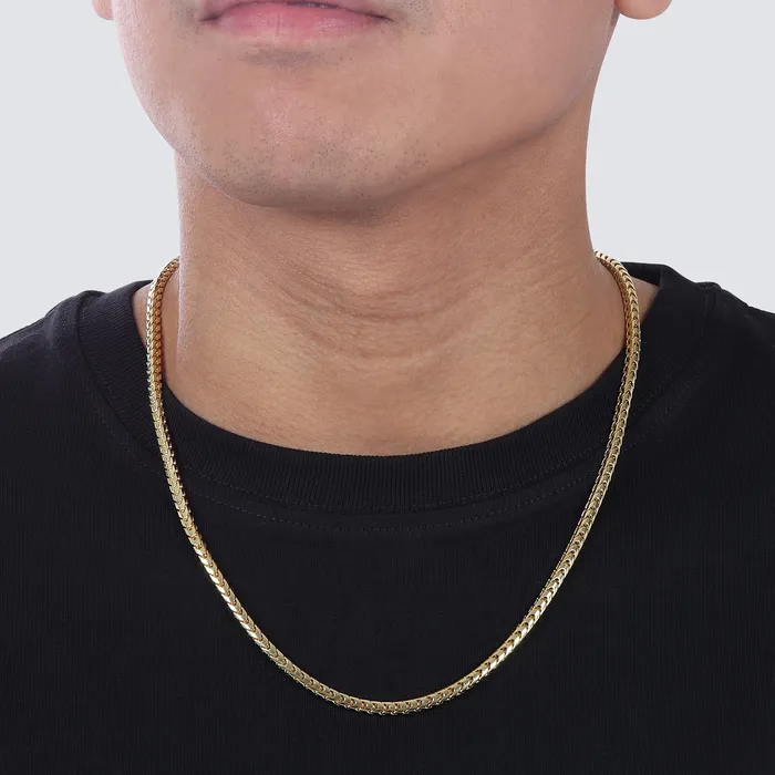 42MM Franco Chain Plain Saints Gold Co Necklaces