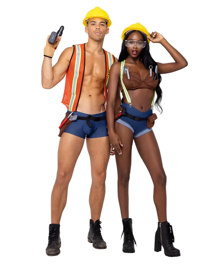 6194 4PC Work It Construction Hottie Roma Costume Inc Earrings