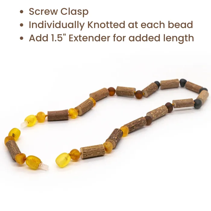 AE Necklaces Hazelwood Necklace for Babies GERD Reflux Colic Gift Set Bundle