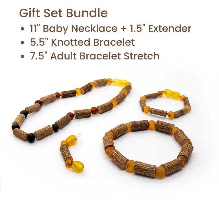 AE Necklaces Hazelwood Necklace for Babies GERD Reflux Colic Gift Set Bundle