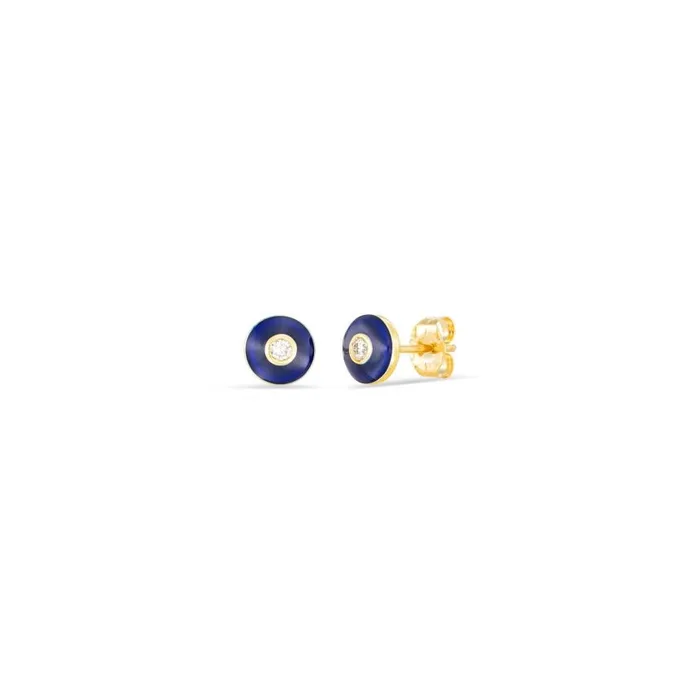 Alexis Jae Earrings Blue Disc Earrings