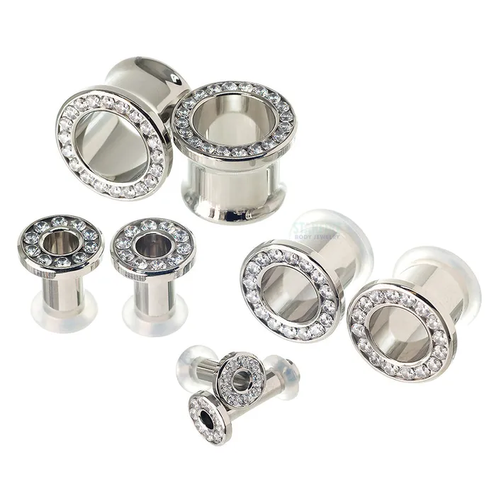 Anatometal Necklaces Gemmed Eyelets with BrilliantCut Gems Cubic Zirconia