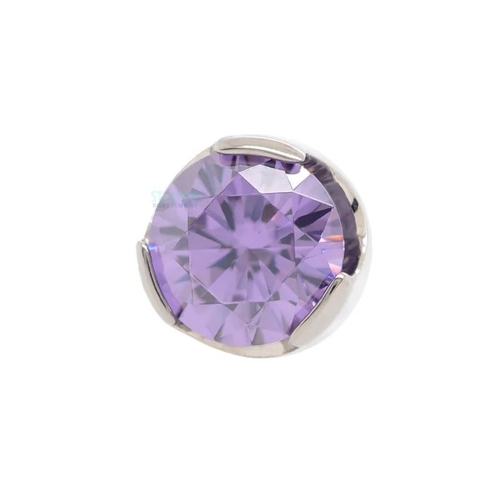 Anatometal Rings 2mm ProngSet Brilliant Cut Threaded End