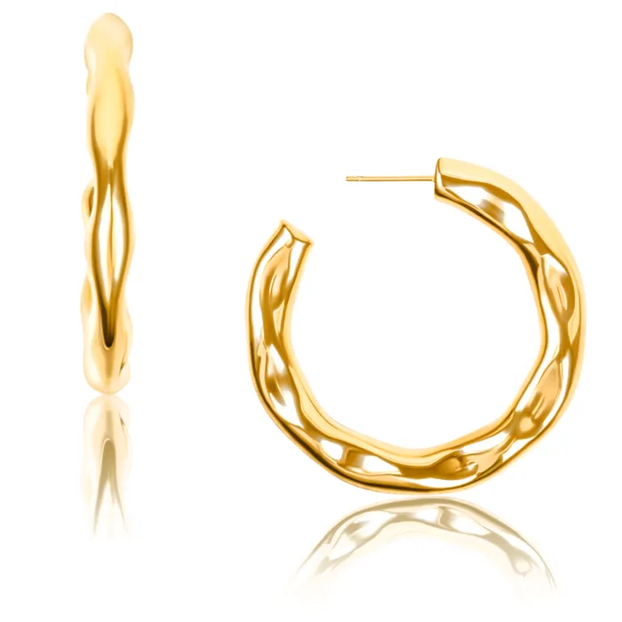 Astrid Hammered Hoop Earring Ellie Vail Earrings
