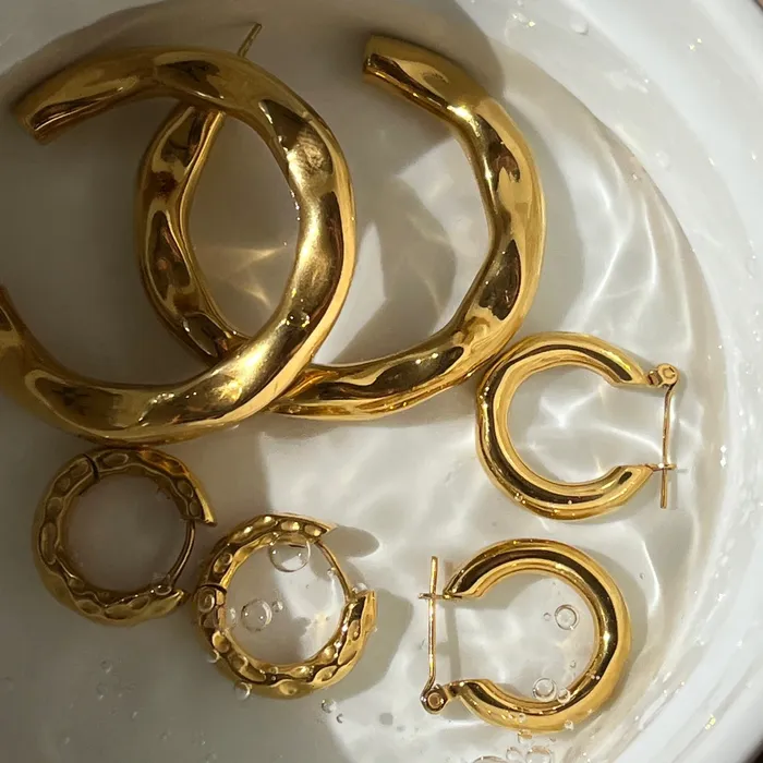 Astrid Hammered Hoop Earring Ellie Vail Earrings