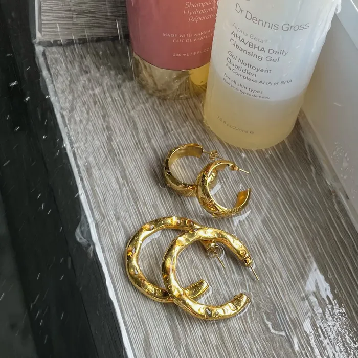 Astrid Hammered Hoop Earring Ellie Vail Earrings