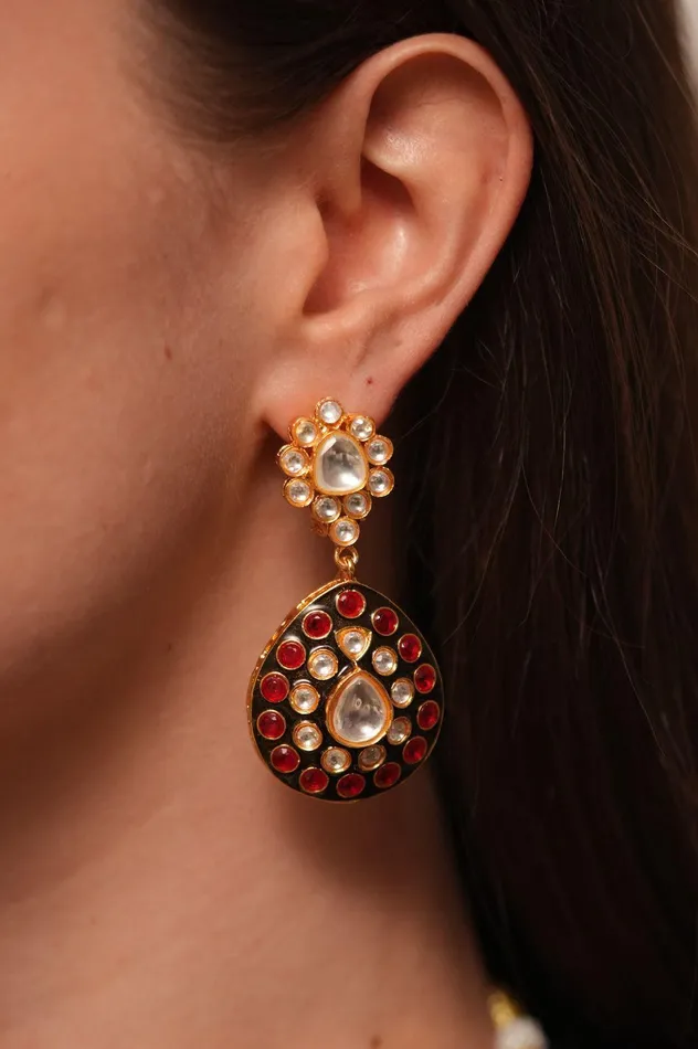 attrangi Earrings Polki Meenakari Bridal Choker Set