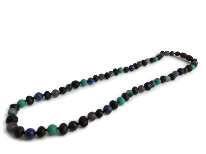 Baltic Essentials Necklaces Baltic Amber Necklace 16 17 19 20 Raw Cherry Mix